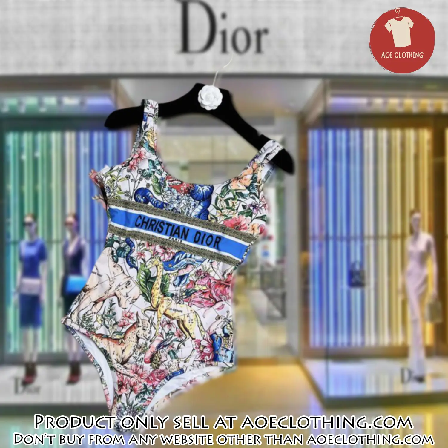 Christian dior swimwear beachwear one piece swimsuit osw1046 aoe2546628